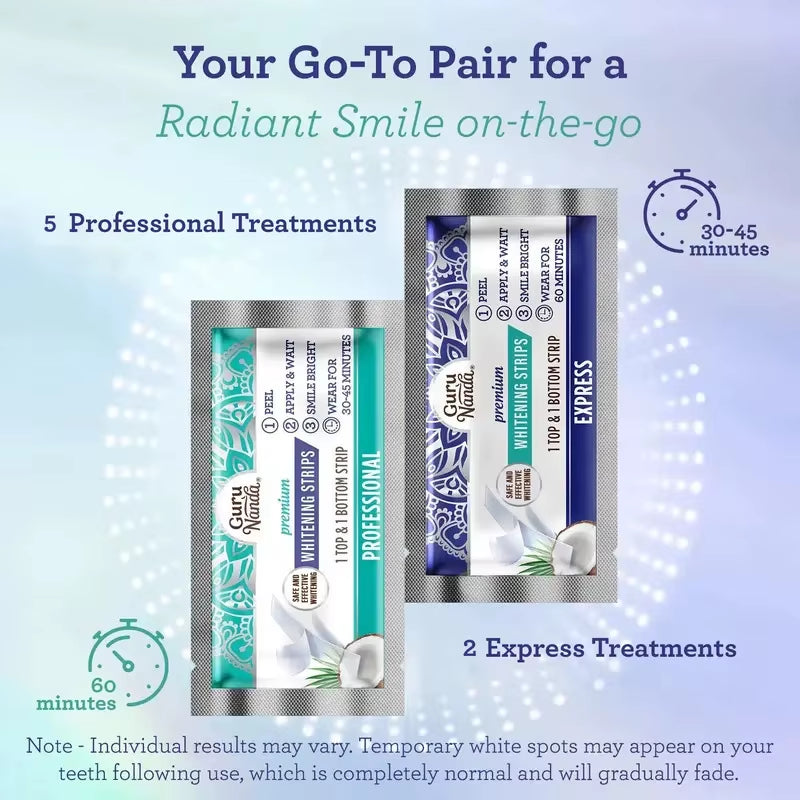 Coconut Oil White Strips Coconut Oil White Strips Clean Teeth Remove Stains Oral Hygiene Care Professional Effects White Teeth