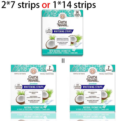 Coconut Oil White Strips Coconut Oil White Strips Clean Teeth Remove Stains Oral Hygiene Care Professional Effects White Teeth